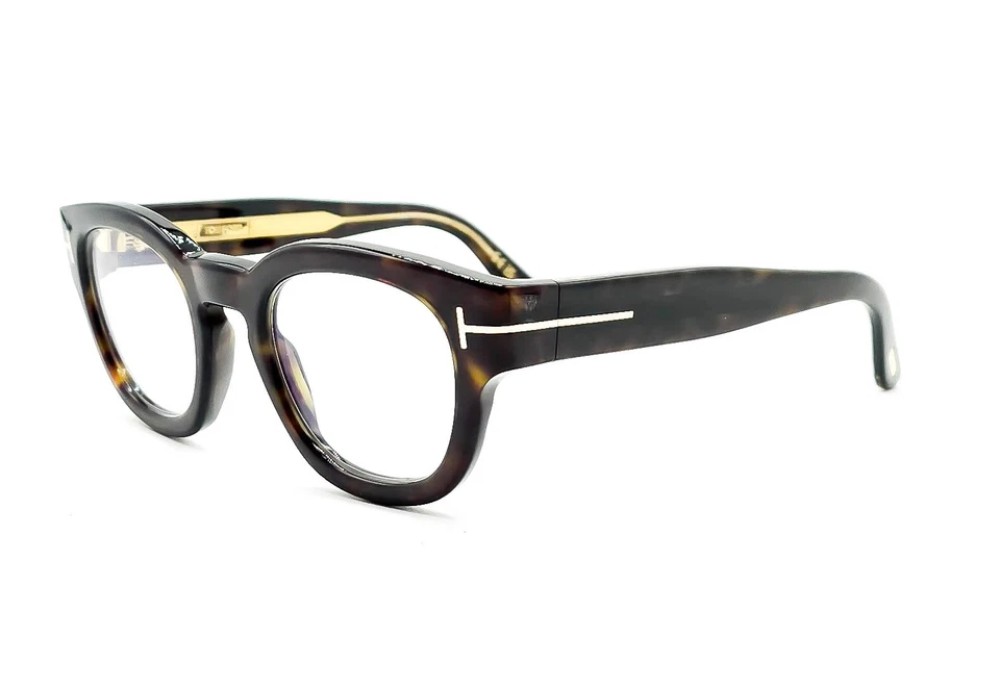 Tom Ford TF6028-B ICON COLLECTION - 052 - 49 - MIT BLAU-VIOLETTEM LICHTFILTER-GLÄSERN Brillenfassungen Kissenform (Abgerundet)