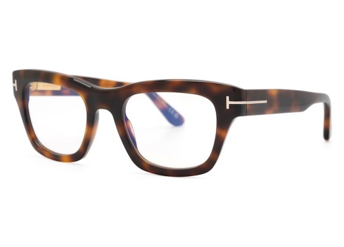 Tom Ford TF6036-B - 053 - 52 - MIT BLAU-VIOLETTEM LICHTFILTER-GLÄSERN Brillenfassungen Havanna Eckig