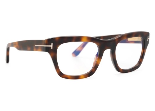 Tom Ford TF6036-B - 053 - 52 - MIT BLAU-VIOLETTEM LICHTFILTER-GLÄSERN Brillenfassungen Havanna Eckig