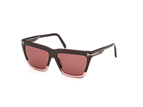 Tom Ford FT1110 EDEN - 50Z - 56 Sonnenbrillen Braun, Rosa Eckig