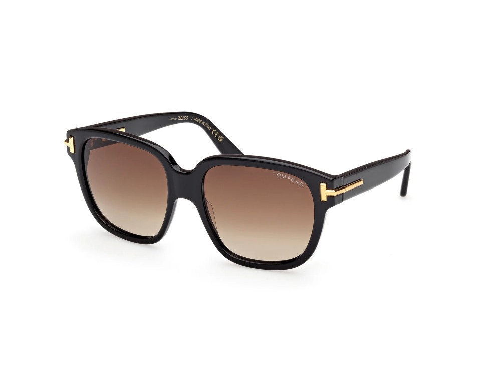 Tom Ford FT1236 ICON COLLECTION - 01F - 58 Sonnenbrillen Schwarz Kissenform (Abgerundet)