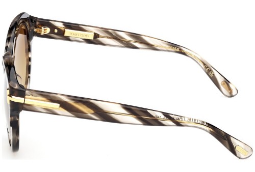 Tom Ford FT1251 ICON COLLECTION - 55F - 57 Sonnenbrillen Havanna Kissenform (Abgerundet)
