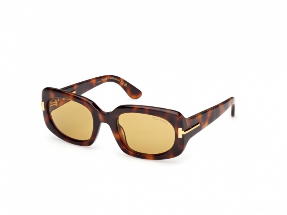 Tom Ford FT1253 ICON COLLECTION - 53E - 54 Sonnenbrillen Havanna Eckig