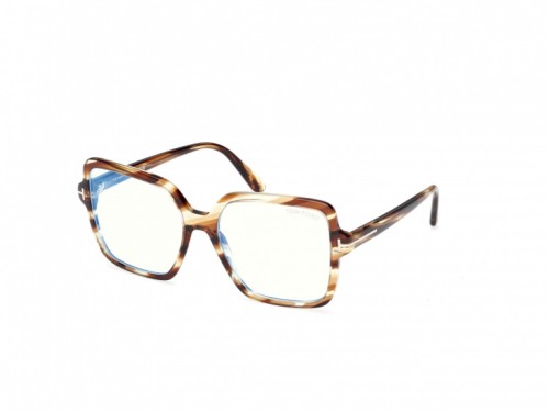 Tom Ford TF6063-B - 055 - 56 - MIT BLAU-VIOLETTEM LICHTFILTER-GLÄSERN Brillenfassungen Havanna Eckig