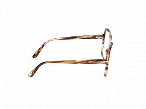 Tom Ford TF6063-B - 055 - 56 - MIT BLAU-VIOLETTEM LICHTFILTER-GLÄSERN Brillenfassungen Havanna Eckig