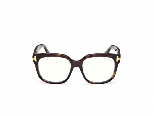 Tom Ford TF6030-B ICON COLLECTION - 052 - 53 - MIT BLAU-VIOLETTEM LICHTFILTER-GLÄSERN Brillenfassungen Havanna Eckig