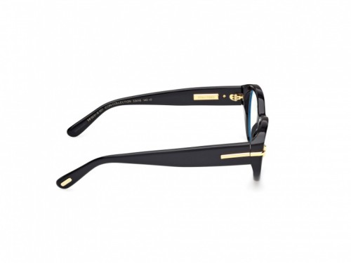 Tom Ford TF6031-F-B ICON COLLECTION - 001 - 54 - MIT BLAU-VIOLETTEM LICHTFILTER-GLÄSERN Brillenfassungen Schwarz Cat Eye
