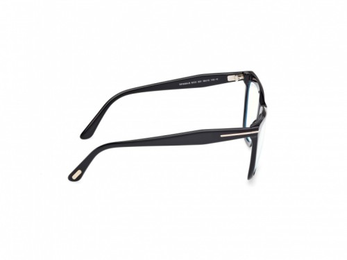 Tom Ford TF6064-B-ECO - 001 - 56 - MIT BLAU-VIOLETTEM LICHTFILTER-GLÄSERN Brillenfassungen Schwarz Cat Eye