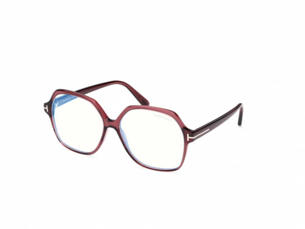 Tom Ford TF6062-B - 071 - 57 - MIT BLAU-VIOLETTEM LICHTFILTER-GLÄSERN Brillenfassungen Burgunder Eckig