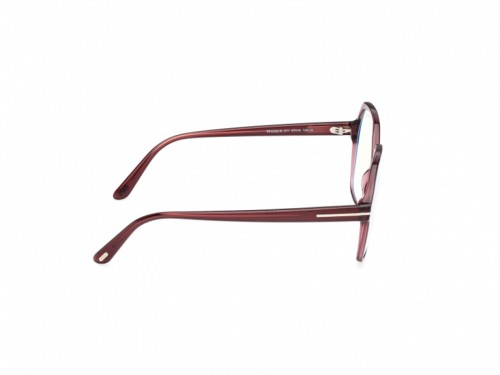 Tom Ford TF6062-B - 071 - 57 - MIT BLAU-VIOLETTEM LICHTFILTER-GLÄSERN Brillenfassungen Burgunder Eckig