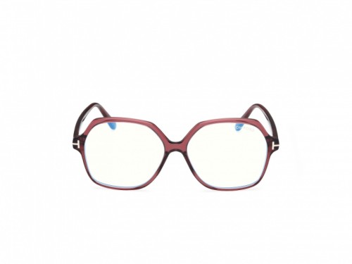 Tom Ford TF6062-B - 071 - 57 - MIT BLAU-VIOLETTEM LICHTFILTER-GLÄSERN Brillenfassungen Burgunder Eckig