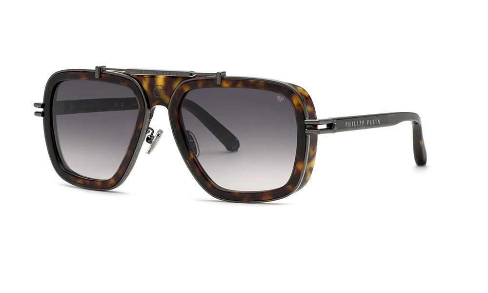 Philipp Plein SPP109 ICON - 0722 - 57 Sonnenbrillen Havanna Pilot (Aviator)