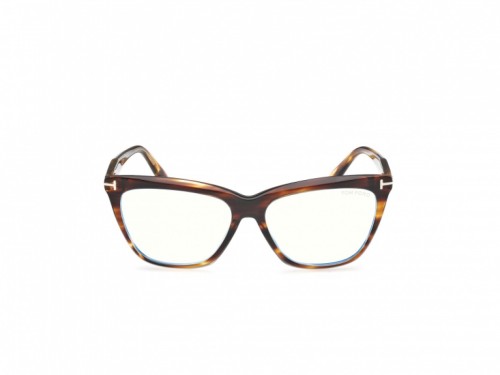 Tom Ford TF6064-B - 055 - 56 - MIT BLAU-VIOLETTEM LICHTFILTER-GLÄSERN Brillenfassungen Havanna Cat Eye