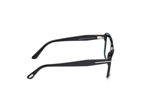 Tom Ford TF6065-B ECO - 001 - 55 - MIT BLAU-VIOLETTEM LICHTFILTER-GLÄSERN Brillenfassungen Schwarz Eckig
