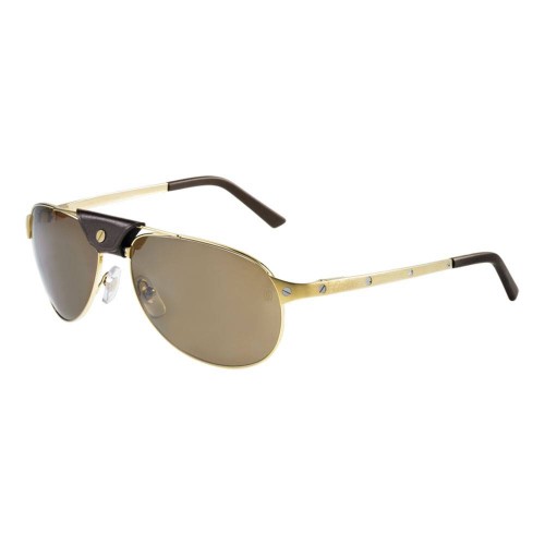 Cartier CT0074S - 001 - 58 Sonnenbrillen Gold Pilot (Aviator)