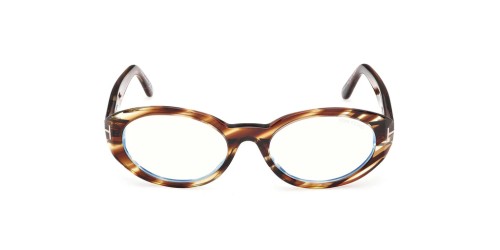 Tom Ford TF6067-B - 055 - 54 - MIT BLAU-VIOLETTEM LICHTFILTER-GLÄSERN Brillenfassungen Havanna Oval