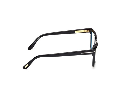 Tom Ford TF6047-B ECO - 001 - 54 - MIT BLAU-VIOLETTEM LICHTFILTER-GLÄSERN Brillenfassungen Schwarz Eckig