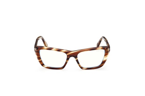 Tom Ford TF6047-B - 055 - 54 - MIT BLAU-VIOLETTEM LICHTFILTER-GLÄSERN Brillenfassungen Havanna Eckig