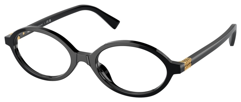 MIU MIU MU 01XV - 1AB1O1 - 50 Brillenfassungen Schwarz Oval